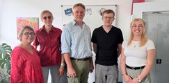 Nele Harpf und Lukas Schäfer mit persönlichen Betreuerinnen und Betreuer bfz Lauda-Königshofen Nele Harpf und Lukas Schäfer mit persönlichen Betreuer*innen