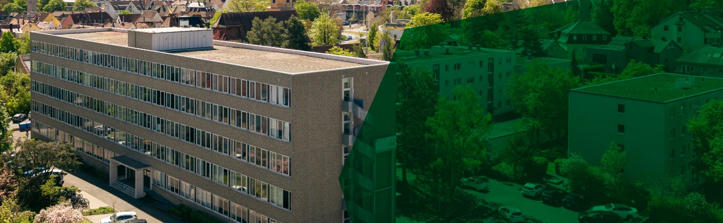 bfz Würzburg Header: Außenansicht des Gebäudes vom bfz-Standort Würzburg