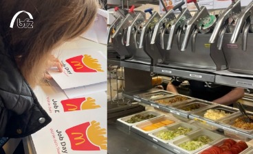 Junge Menschen erhalten Einblicke hinter die Kulissen bei Mc Donald's