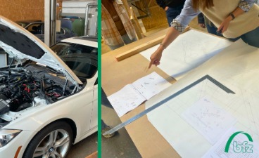 Die Handwerkskammer präsentiert verschiedene Ausbildungsbereiche wie Kfz-Mechatronik oder Zimmerei