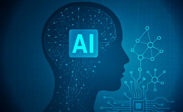 Grafische Darstellung eines Kopfes im KI Kontext