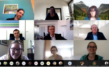 Aufnahme der Videokonferenz zum digitalen Besuch Holetschek