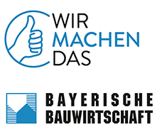 Logos: Wir machen das - Bayerische Bauwirtschaft